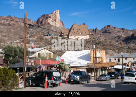 Oatman Arizona sur la vieille Route 66 Banque D'Images