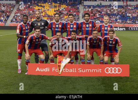 Harrison, nj - 31 juillet 2014 : l'équipe FC Bayern Munich pose avant un match amical contre cd guadalajara au Red Bull Arena Banque D'Images