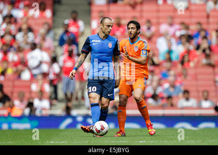 Londres, Royaume-Uni. 07 août, 2014. Unis Cup. Valencia CF par rapport à l'AS Monaco. Comme Monaco Crédit : Dimitar Berbatov Plus Sport Action/Alamy Live News Banque D'Images