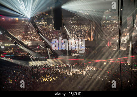 La Hollande, la sensation. Premiere 'Bienvenue à l'Pleasuredome' Amsterdam Arena. 5 juillet 2014. DJ Martin Garrix. Utilisez uniquement éditoriale Banque D'Images