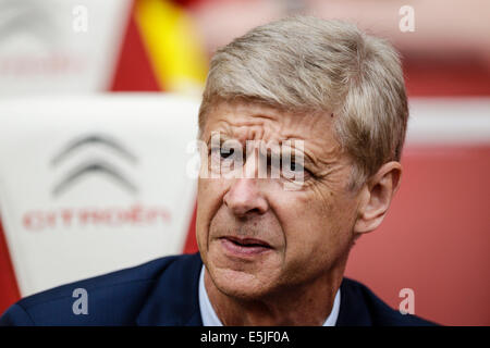 Londres, Royaume-Uni. 07 août, 2014. Unis Cup. Benfica contre Arsenal. Gestionnaire d'Arsenal Arsène Wenger : Action Crédit Plus Sport/Alamy Live News Banque D'Images