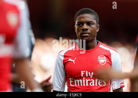 Londres, Royaume-Uni. 07 août, 2014. Unis Cup. Benfica contre Arsenal. L'arsenal Chuba AKPOM : Action Crédit Plus Sport/Alamy Live News Banque D'Images