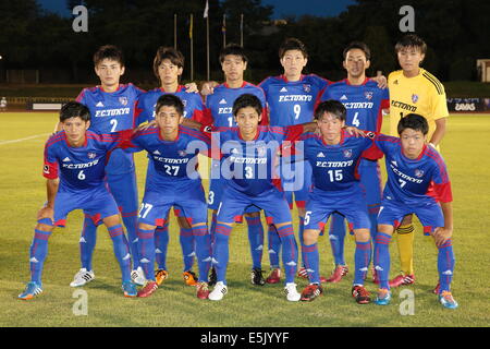 Kanagawa, Japon. 1er août, 2014. U-18 FC/FC Tokyo U-18 Groupe de l'équipe de football de line-up /Français : adidas CUP 2014, 38ème championnat de football des jeunes du Club au Japon (U-18) match de demi-finale entre JFA Fukushima Académie U18 1-1 FC Tokyo U-18 à Nippatsu Mitsuzawa Stadium à Kanagawa, Japon . Credit : AFLO SPORT/Alamy Live News Banque D'Images