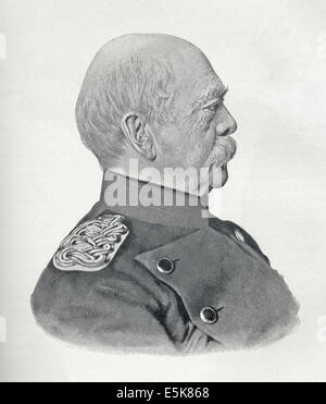 Furst Otto von Bismarck (1815-1898) était un homme d'État allemand et créateur de l'Empire allemand. Il a été appelé le "chancelier de fer. Banque D'Images