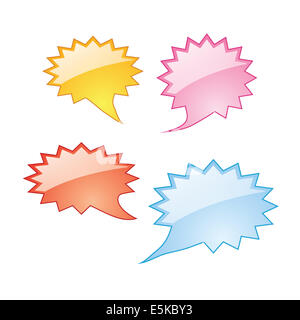 Bulles de dialogue coloré icons Banque D'Images