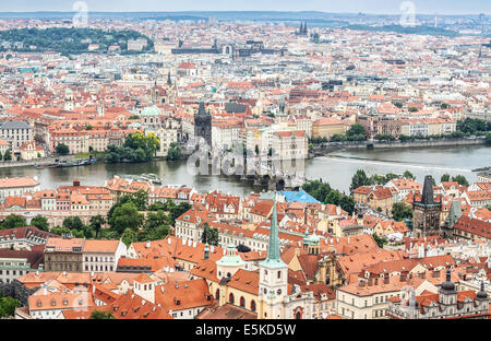 Vieille ville de Prague, République tchèque, vue panoramique Banque D'Images