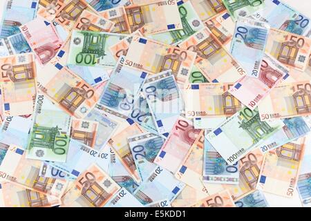 Vingt, cinquante et cent billets background Banque D'Images