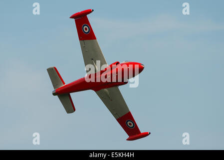 Abingdon, UK - 4 mai 2014 : un millésime RAF Jet Provost T5 trainer vu à Abingdon Air Show. Banque D'Images