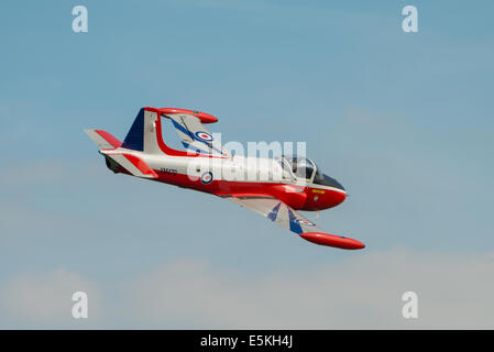 Abingdon, UK - 4 mai 2014 : un millésime RAF Jet Provost T5 trainer vu à Abingdon Air Show. Banque D'Images