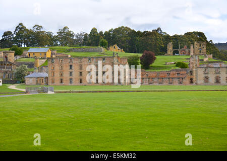 Ancien bâtiment historique de Port Arthur pour les prisonniers en Tasmanie, Australie Banque D'Images