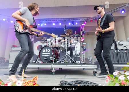 Chicago, Illinois, USA. 3e août, 2014. Kongos effectuer live at the 2014 Festival de musique Lollapalooza à Chicago, Illinois © Daniel DeSlover/ZUMA/Alamy Fil Live News Banque D'Images