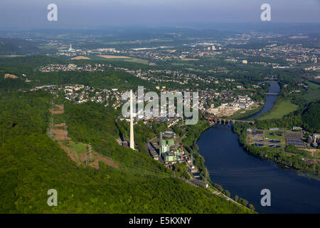 Cuno, Harkortsee Lac, vue aérienne, Herdecke, Ruhr, Rhénanie du Nord-Westphalie, Allemagne Banque D'Images