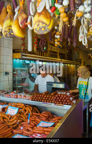 Boucherie, Kentriki Agora le marché central hall, le centre d'Athènes, Grèce, Europe Banque D'Images