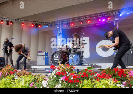 Chicago, Illinois, USA. 3e août, 2014. Kongos effectuer live at the 2014 Festival de musique Lollapalooza à Chicago, Illinois © Daniel DeSlover/ZUMA/Alamy Fil Live News Banque D'Images