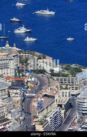 Hippodrome au Yacht Club de Monaco, vue aérienne, Formule 1, Grand Prix de Monaco, Principauté de Monaco Banque D'Images