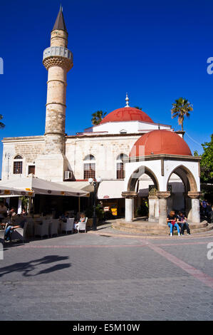 Mosquée Ibrahim Defterdar, Place Eleftherias, Kos Town, Kos, Grèce Banque D'Images