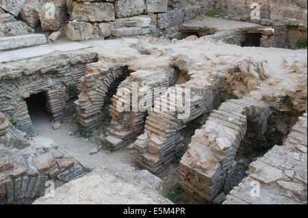 Intérieur de la Roman Thermae, Perga, Antalya, Turquie Banque D'Images