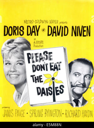 Veuillez ne pas manger les pâquerettes, Doris Day, David Niven, 1960 Banque D'Images