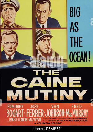 THE Caine Mutiny, page de gauche : Humphrey Bogart, José Ferrer, en bas de gauche à droite : Van Johnson, Fred MacMurray, 1954 Banque D'Images