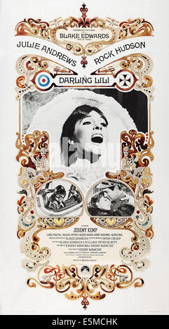 DARLING LILI, de nous poster, Julie Andrews (centre), en bas de gauche à droite : Rock Hudson, Julie Andrews, Rock Hudson, 1970 Banque D'Images