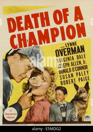 La MORT D'UN CHAMPION, de : Lynne Overman, Virginia Dale, Donald O'Connor sur la fenêtre carte, midget 1939 Photo -