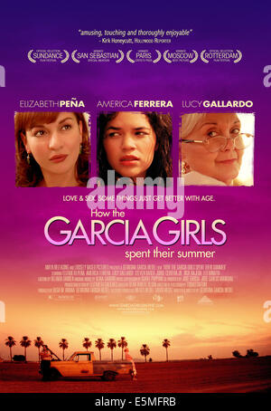 Comment le GARCIA POUR passé l'été, à partir de la gauche : Elizabeth Pena, America Ferrera, Lucy Gallardo, 2005. ©Maya Banque D'Images