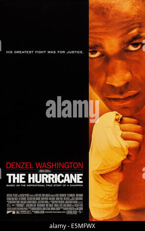 L'ouragan, de nous poster art, Denzel Washington, 1999, © Universal/courtesy Everett Collection Banque D'Images