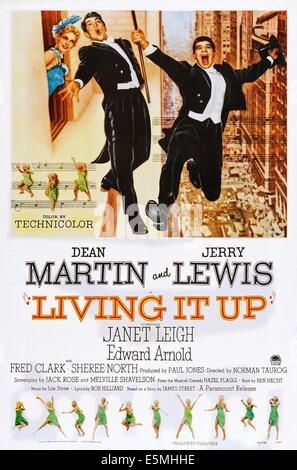 Le vivant, l'art de l'affiche de nous, de gauche : Dean Martin, Jerry Lewis, 1954 Banque D'Images