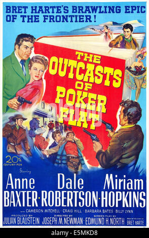 Les Parias DE TÉLÉVISION DE POKER, de nous poster art, de gauche : Dale Robertson, Anne Baxter, 1952. TM and copyright 20th Century Fox Banque D'Images