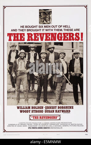 L'REVENGERS, US poster, front row 2e de gauche : Jorge Martínez de Hoyos, Ernest Idaho, Woody Strode, rangée arrière de gauche à droite : Banque D'Images