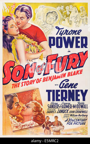 Fils de fureur : l'histoire de Benjamin Blake, haut de gauche : Gene Tierney, Tyrone Power, 1942. TM et © copyright 20th Century Fox Banque D'Images