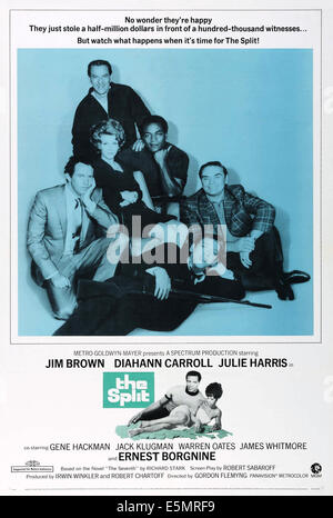 Le split, l'affiche, Jack Klugman US (en haut), moyenne dans le sens horaire à partir de la gauche : Warren Oates, Julie Harris, Jim Brown, Ernest, Idaho Banque D'Images