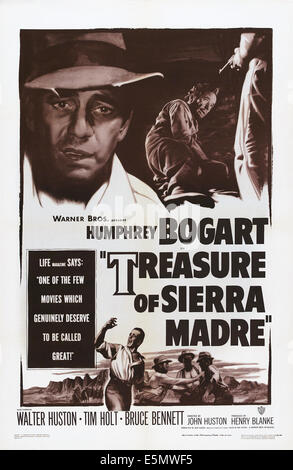 Le Trésor de la Sierra Madre, US poster art, Humphrey Bogart, 1948 Banque D'Images