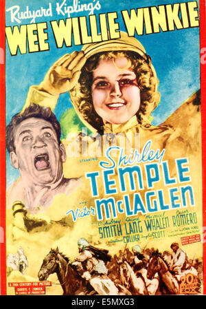 WEE WILLIE WINKIE, poster art, de gauche à droite : Victor McLaglen, Shirley Temple, 1937. ©20th Century Fox, TM & Droit d'auteur / permission Banque D'Images