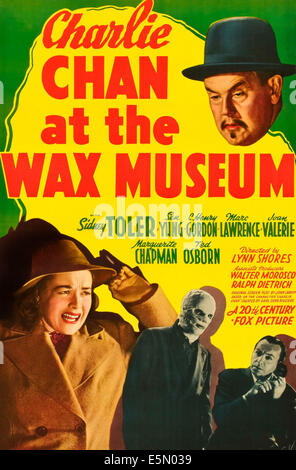 CHARLIE CHAN À L'Wax Museum, Sidney Toler (en haut à droite), Joan Valerie, Marc Lawrence, 1940, TM et copyright ©20th Century Fox Banque D'Images