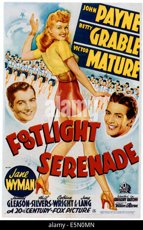 FOOTLIGHT SERENADE, John Payne, Betty Grable, Victor mature, 1942, TM et copyright ©20th Century Fox Film Corp. Banque D'Images