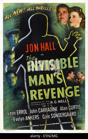 La revanche de l'homme invisible, de nous poster art, à gauche en partant du haut : Leon Errol, John Carradine, Alan Curtis, Gale Sondergaard, en haut à droite Banque D'Images