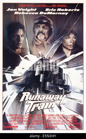 RUNAWAY TRAIN, de nous poster art, de gauche à droite : Eric Roberts, Jon Voight, Rebecca DeMornay, 1985, ©Cannon Films/avec la permission d'Everett Banque D'Images