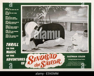 Les aventures de Sinbad le marin, (aka 1001 NUITS : LES AVENTURES DE SINBAD)), lobbycard, 1962 US Banque D'Images