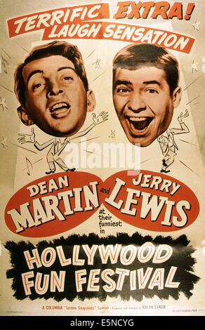 Relations SÉRIEUSES IN HOLLYWOOD FESTIVAL, à partir de la gauche : Dean Martin, Jerry Lewis, 1952 Banque D'Images