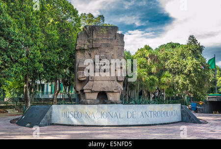 Entrée du musée national d'anthropologie de Mexico Banque D'Images
