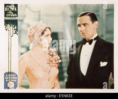 L'autre nous demain, lobbycard, de gauche : Billie Dove, Kenneth Thomson, 1930 Banque D'Images