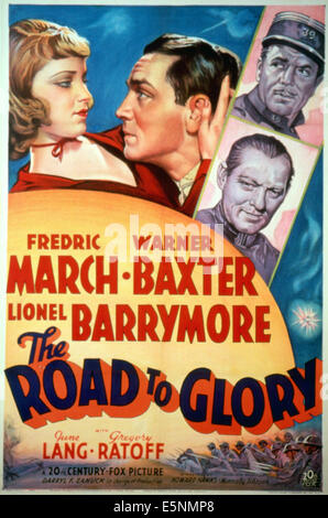 La ROUTE DE LA GLOIRE, June Lang, Fredric March, Warner Baxter, Lionel Barrymore, 1936, (c) 20th Century Fox, TM & Copyright / Banque D'Images