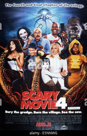 SCARY MOVIE 4, l'avance de nous poster art, avant : Carmen Electra, Craig Bierko, Anna Faris, Regina Hall ; arrière : Phil McGraw, Banque D'Images