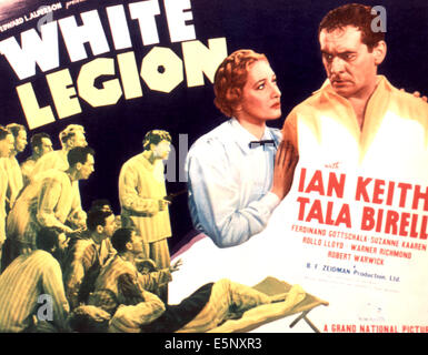 La Légion blanche, (aka, anges en blanc), centre de la gauche (en couleur) : Tala Birell, Ian Keith, 1936 Banque D'Images