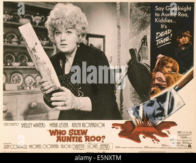 Qui a tué ANUNTIE ROO ?, (aka CELUI QUI A TUÉ TANTE ROO ?) Nous, lobbycard, de gauche : Shelley Winters, Chloe Franks, Mark Lester, 1972 Banque D'Images