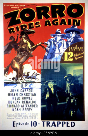 ZORRO RIDES AGAIN, John Carroll, 1937 Banque D'Images