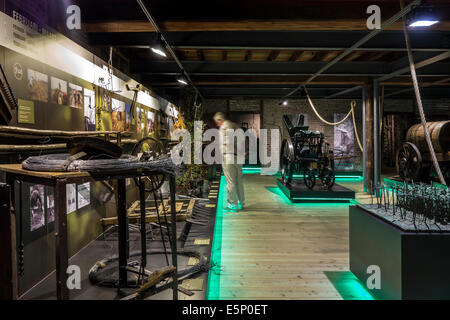 Musée du houblon sur la culture et l'utilisation de houblon et des bières belges situé dans l'ancienne échelle municipale à Poperinge, Belgique Banque D'Images