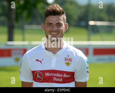 Football - Bundesliga allemande Photocall le VfB Stuttgart le 24 juillet 2014 à Stuttgart, Allemagne : Tim Leibold. Banque D'Images