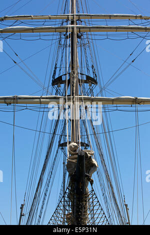 La forme du navire. Rainbow Harbor, Long Beach, Californie. Banque D'Images